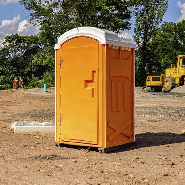 how often are the porta potties cleaned and serviced during a rental period in Caratunk